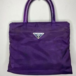 Vintage Purple Prada Nylon Small Tote